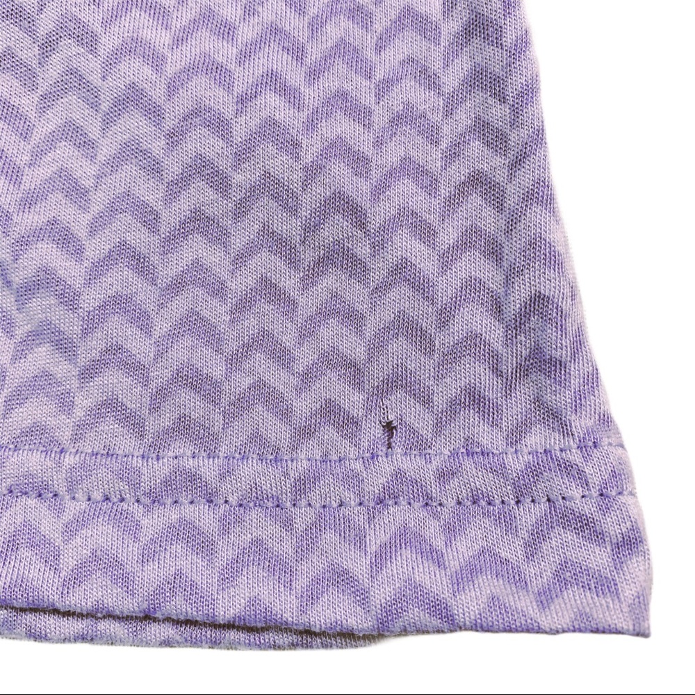 π Avia Purple Chevron Print Workout Tee- M - Picture 7 of 9